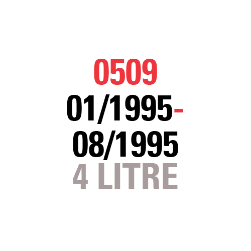 0509 01/1995-08/1995 4.0 LITRE